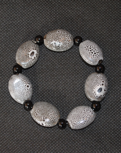 Black and Grey Speckled Bracelet
