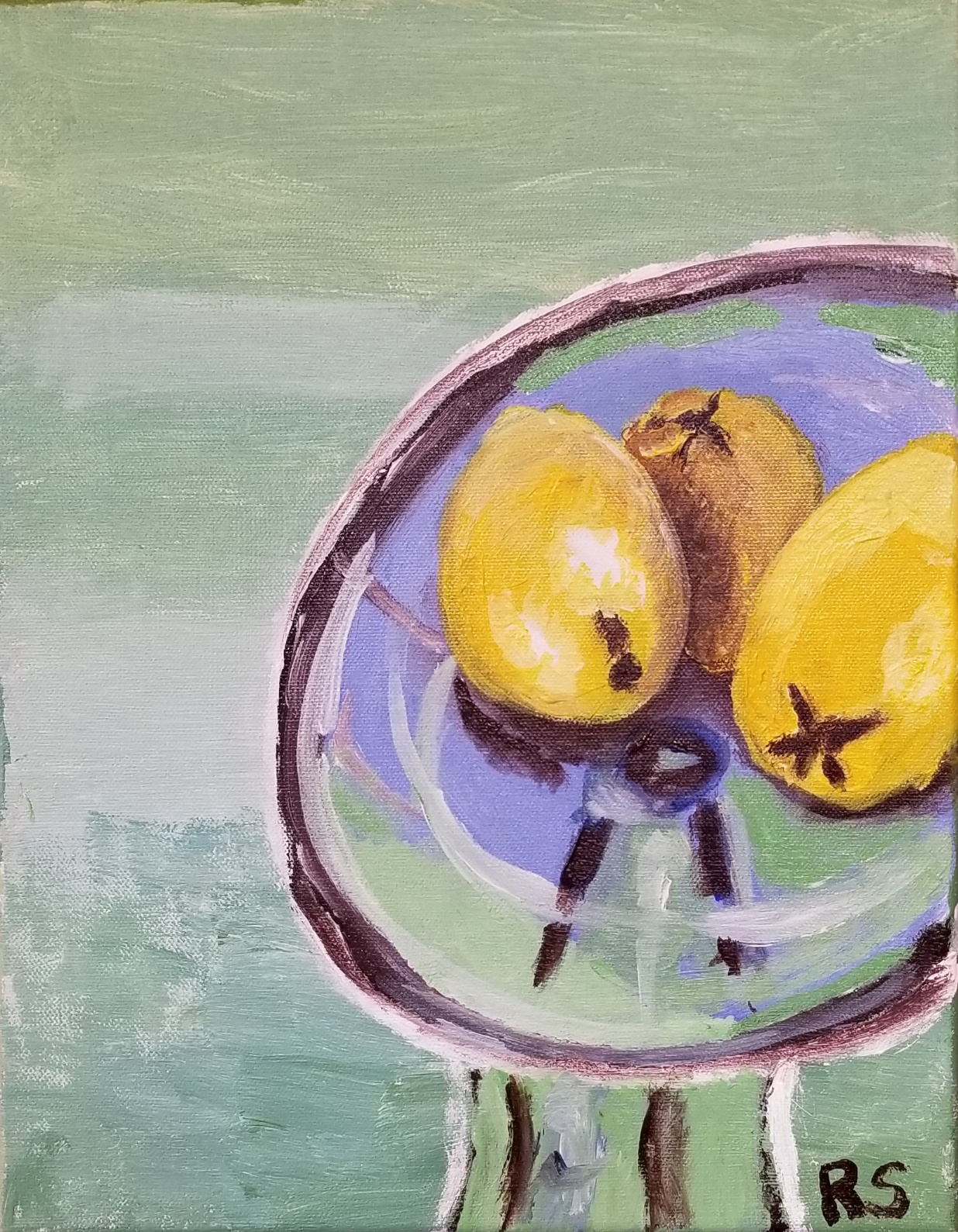 Raymond Shaw's 3 Lemons Painting