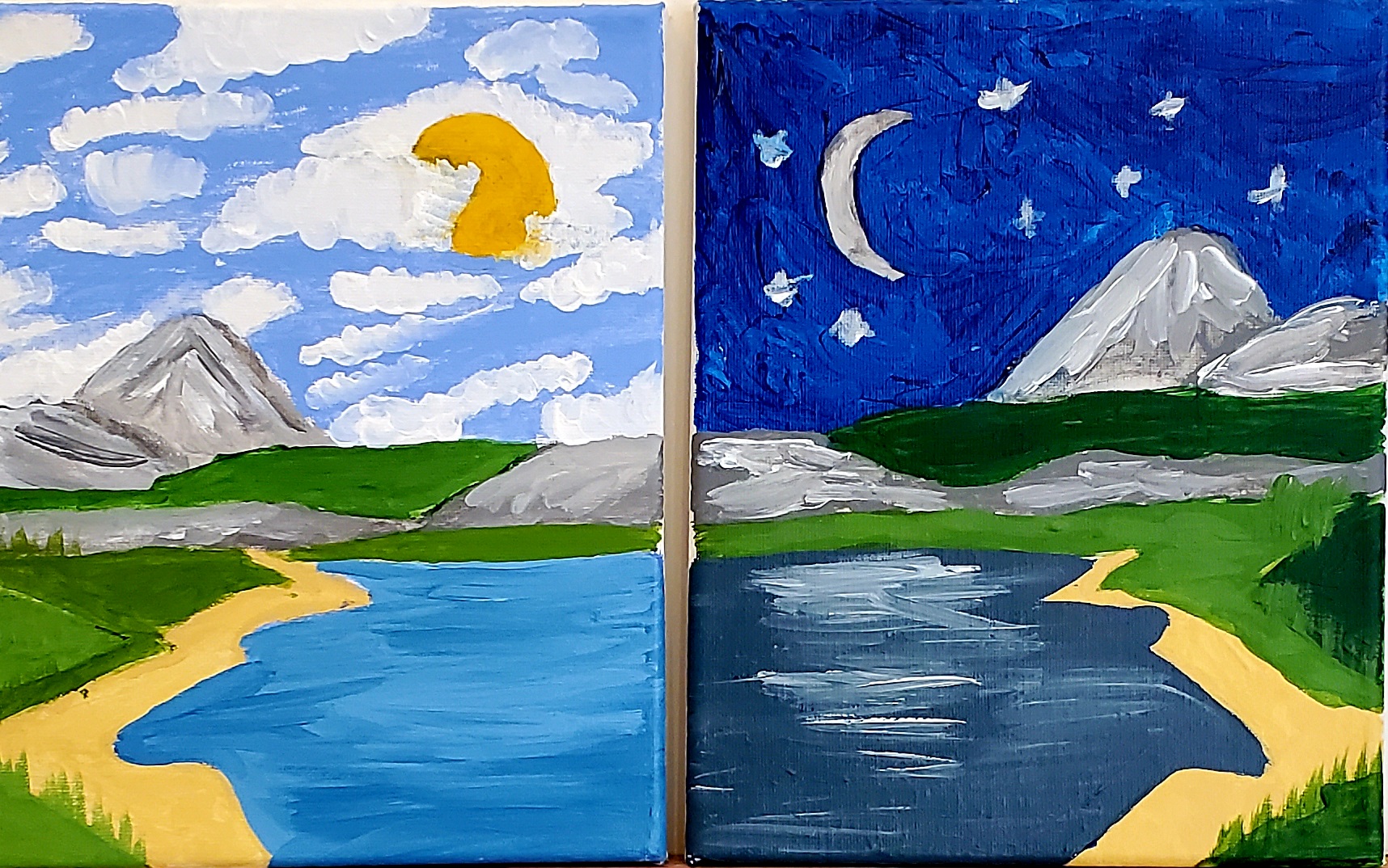 Day and Night (A Pair)