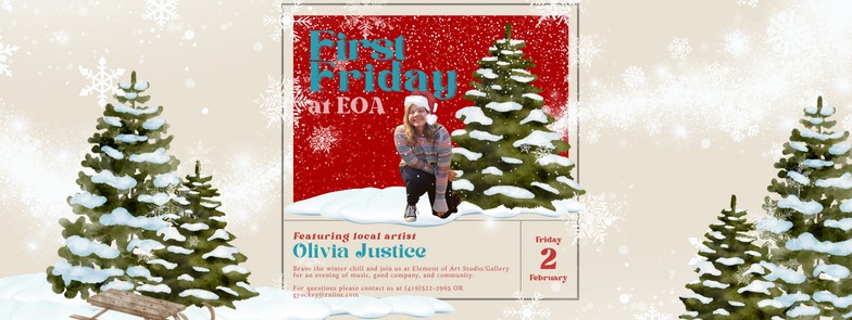 February First Friday Event at EOA with Liv Justice performing live
