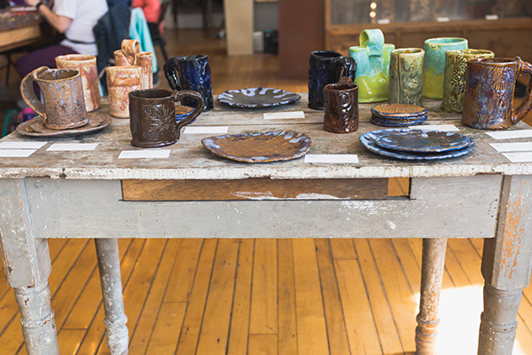 Pottery in the gallery